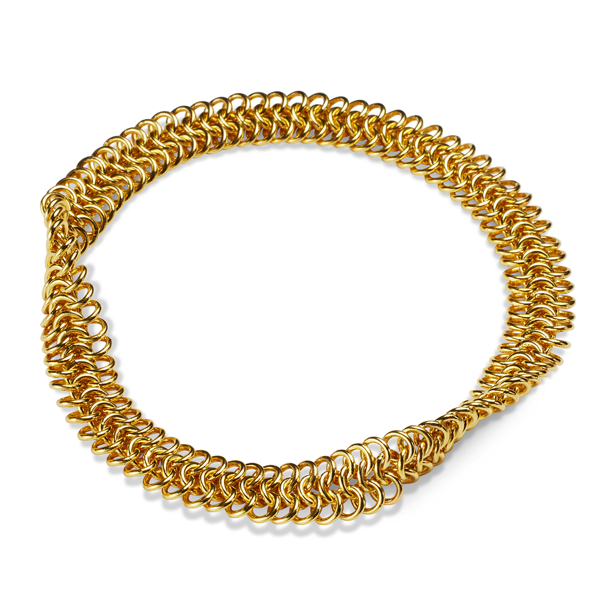 Guinevere Three Row Bracelet in 22K Nectar Gold Reinstein Ross Goldsmiths