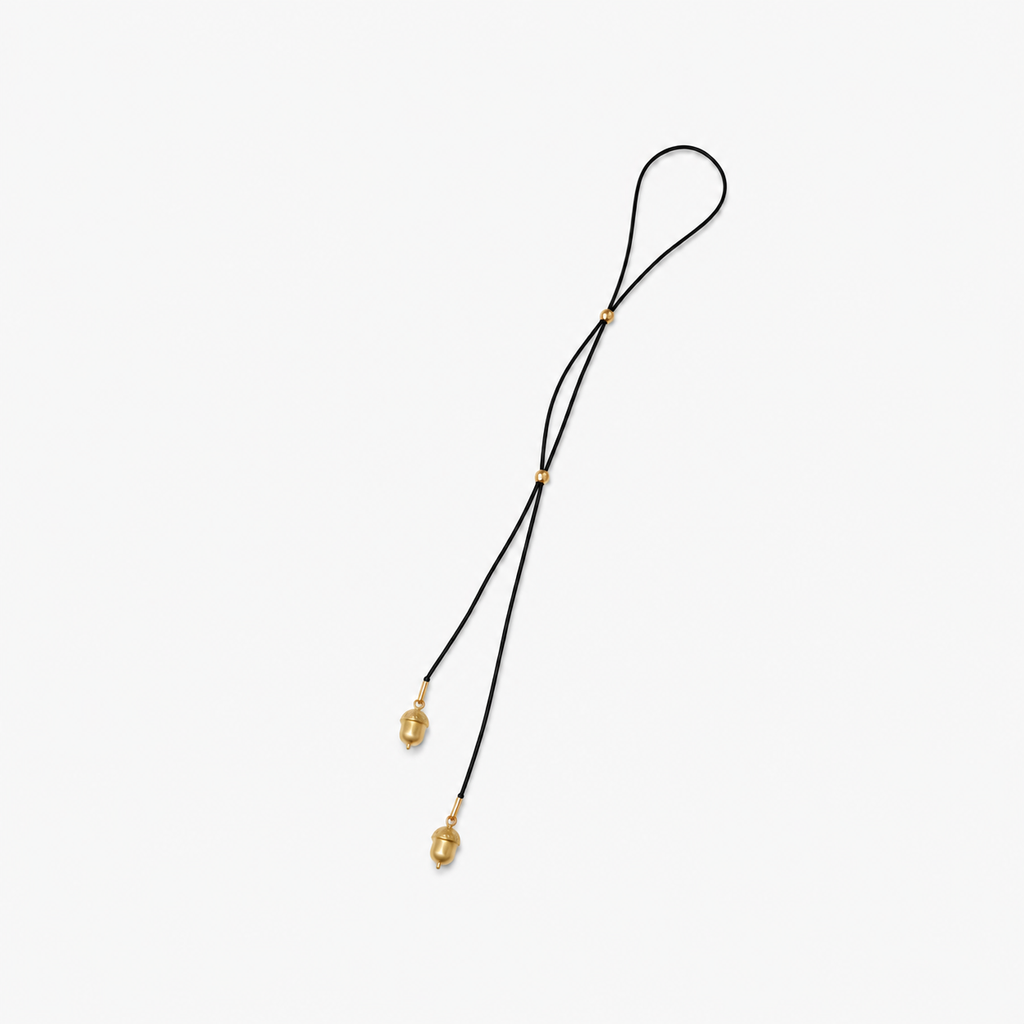 Sonoma Acorn Carved Lariat Necklace in 20K Peach Gold