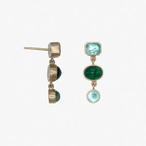 Sedona "Waterfall" Emerald Earrings in 20K Peach Gold Reinstein Ross Goldsmiths