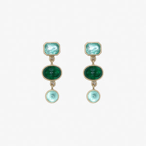 Sedona "Waterfall" Emerald Earrings in 20K Peach Gold Reinstein Ross Goldsmiths