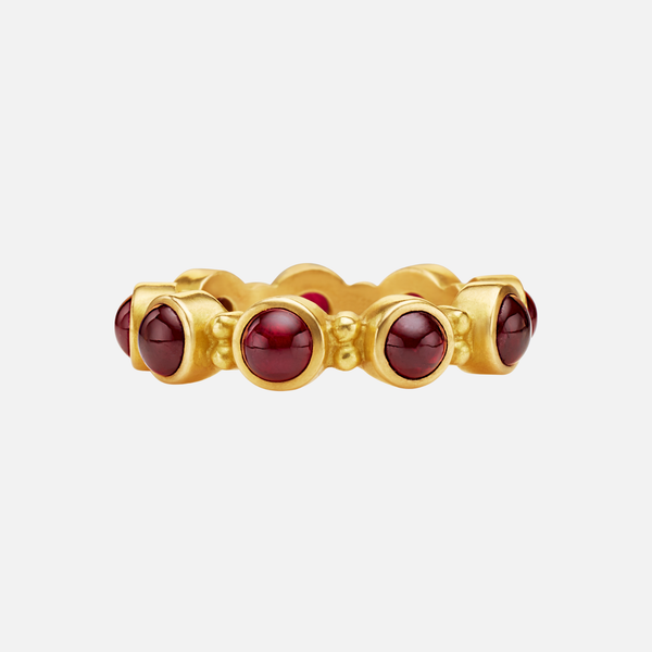 Garland Cabochon Ruby Band in 20K Peach Gold
