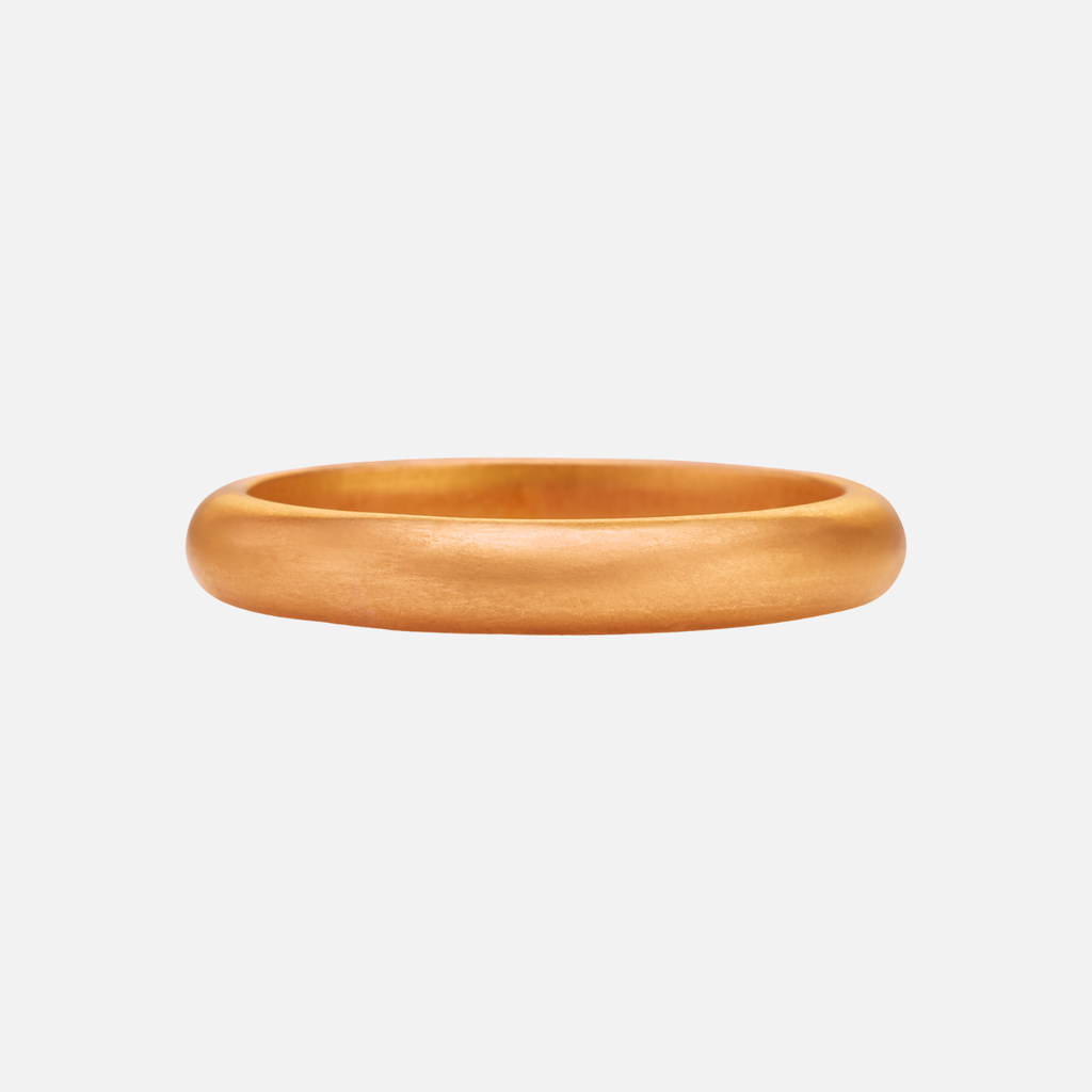 Half Round Band in 22K Apricot Gold- 3mm