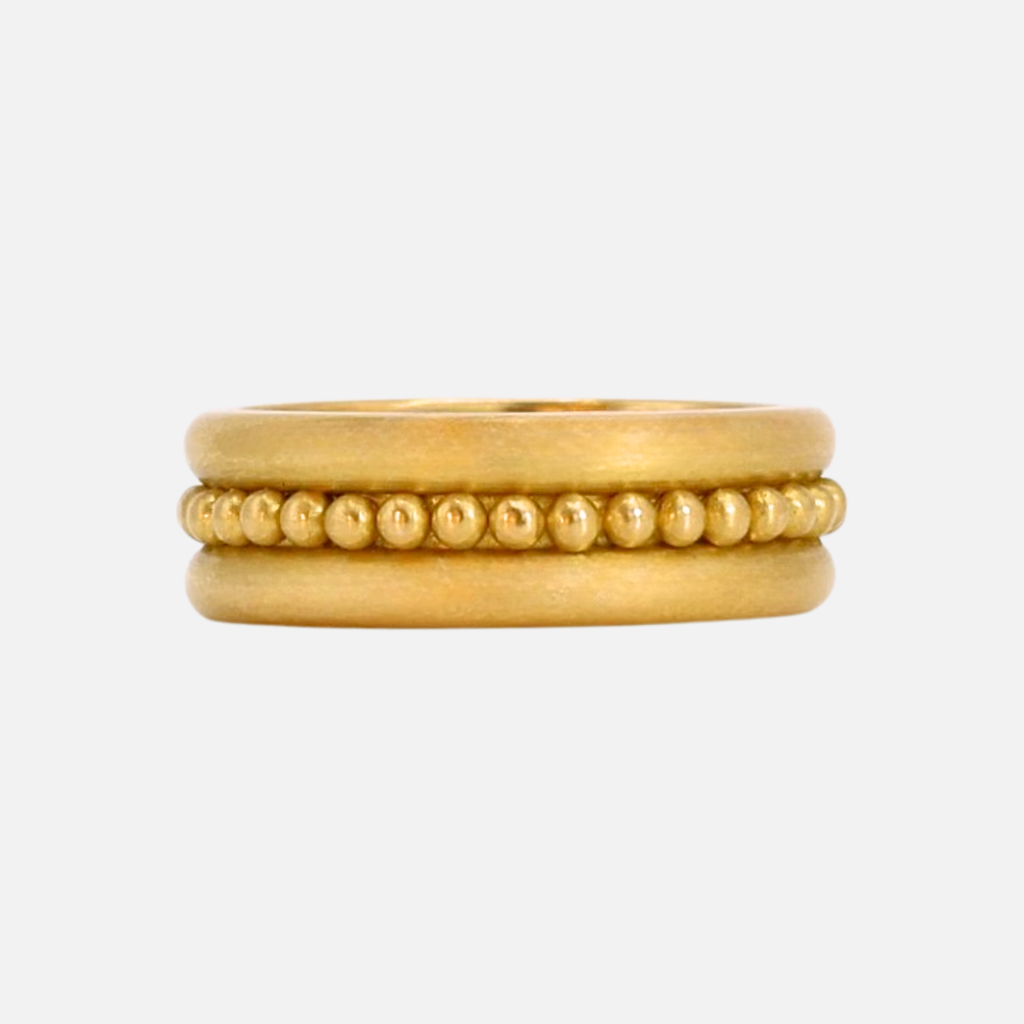 Half Round "Margaret" Band in 20K Peach Gold- 7mm