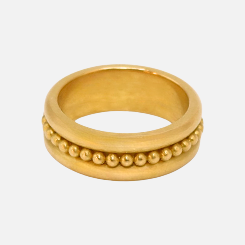 Half Round "Margaret" Band in 20K Peach Gold- 7mm