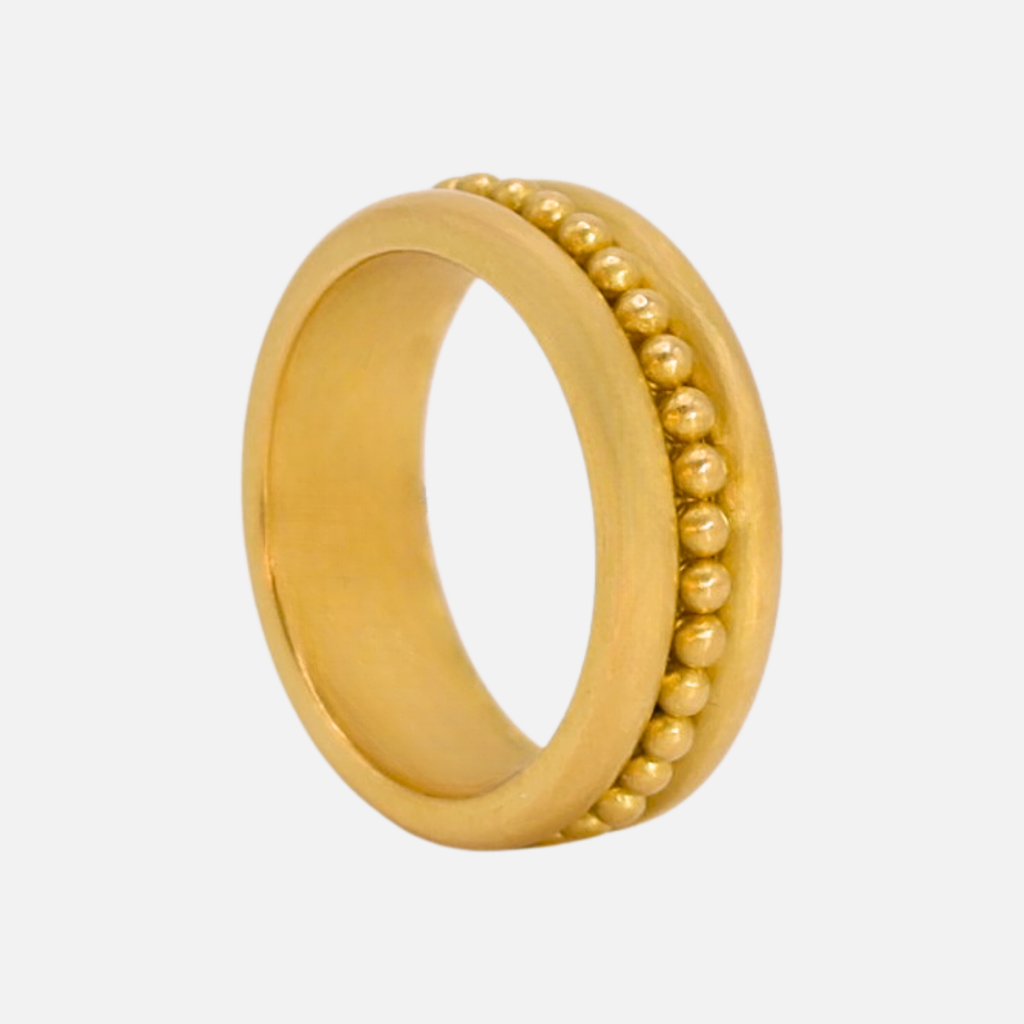 Half Round "Margaret" Band in 20K Peach Gold- 7mm