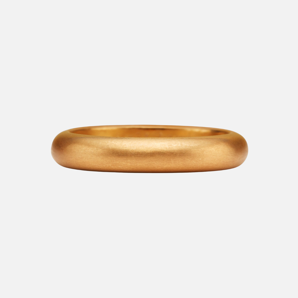 Half Round Band in 22K Apricot Gold- 4mm