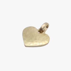 Sonoma Hammered Heart Pendant in 20K Peach Gold Reinstein Ross Goldsmiths