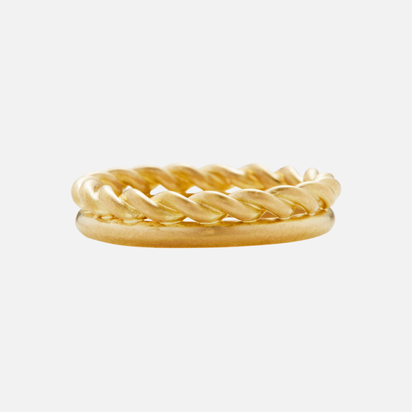 Hitched Duo Band in 20K Peach Gold