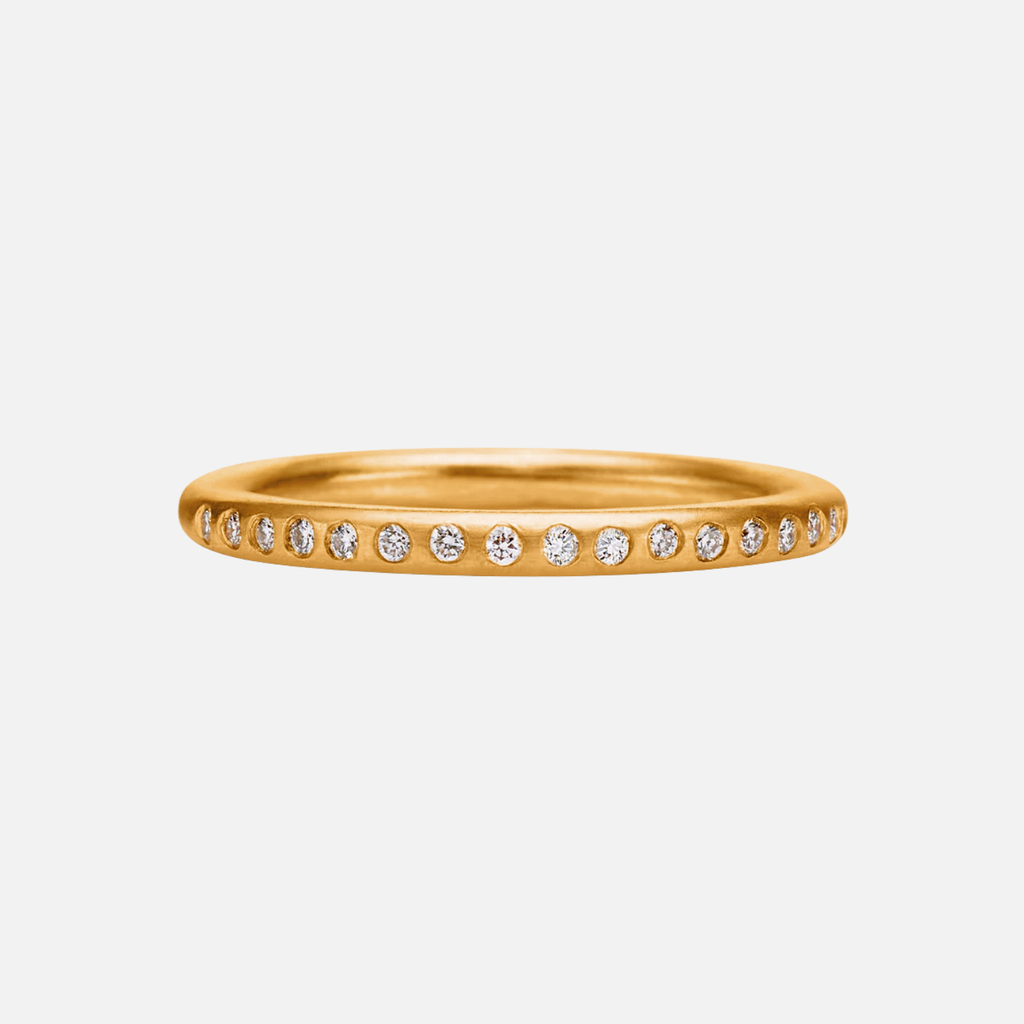 Hoopstock Diamond Band in 22K Apricot Gold- 2mm