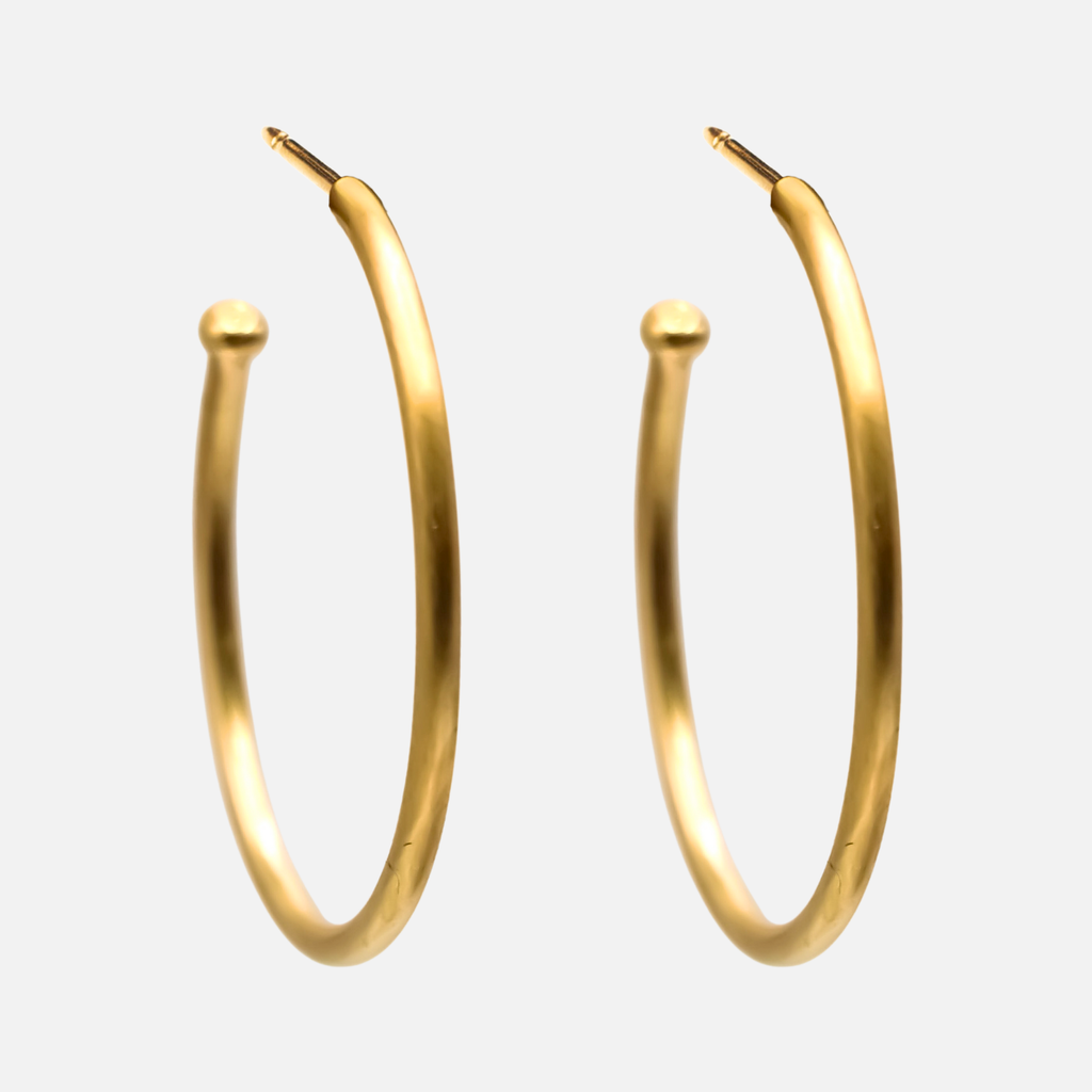 Hoopstock Extra Large Oval Hoops in 20K Peach Gold Reinstein Ross Goldsmiths