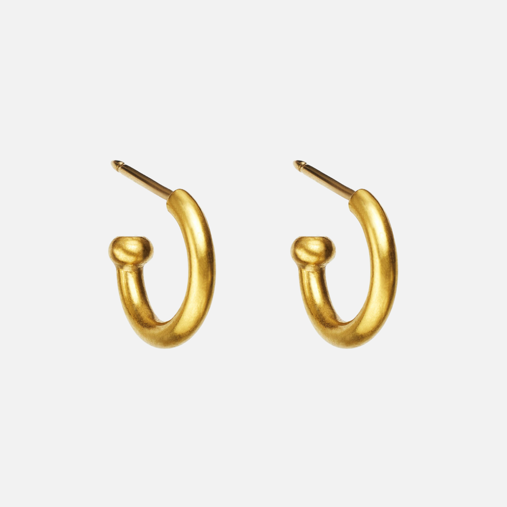 Hoopstock Baby Hoops in 20K Peach Gold Reinstein Ross Goldsmiths