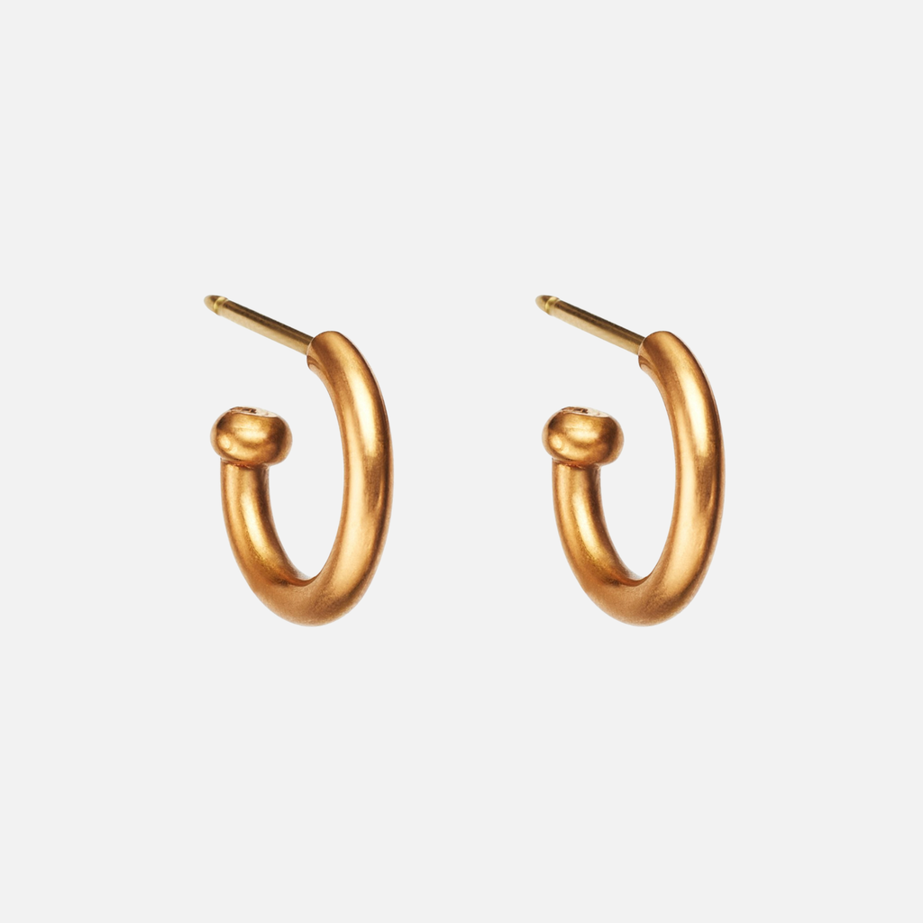 Hoopstock Baby Hoops in 22K Apricot Gold