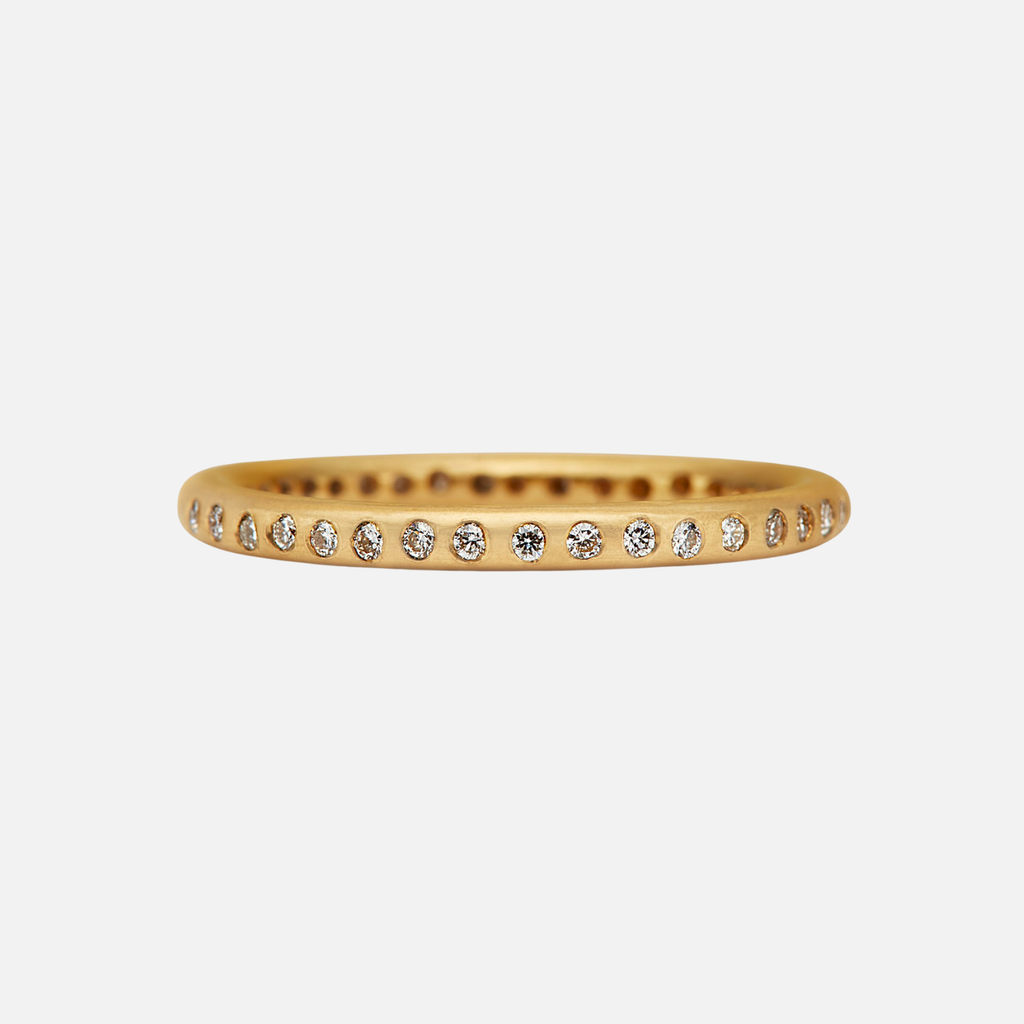 Hoopstock Diamond Band in 20K Peach Gold- 2mm