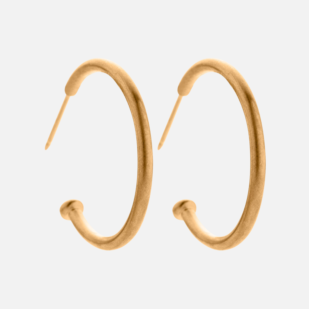 Hoopstock Large Hoops in 20K Peach Gold