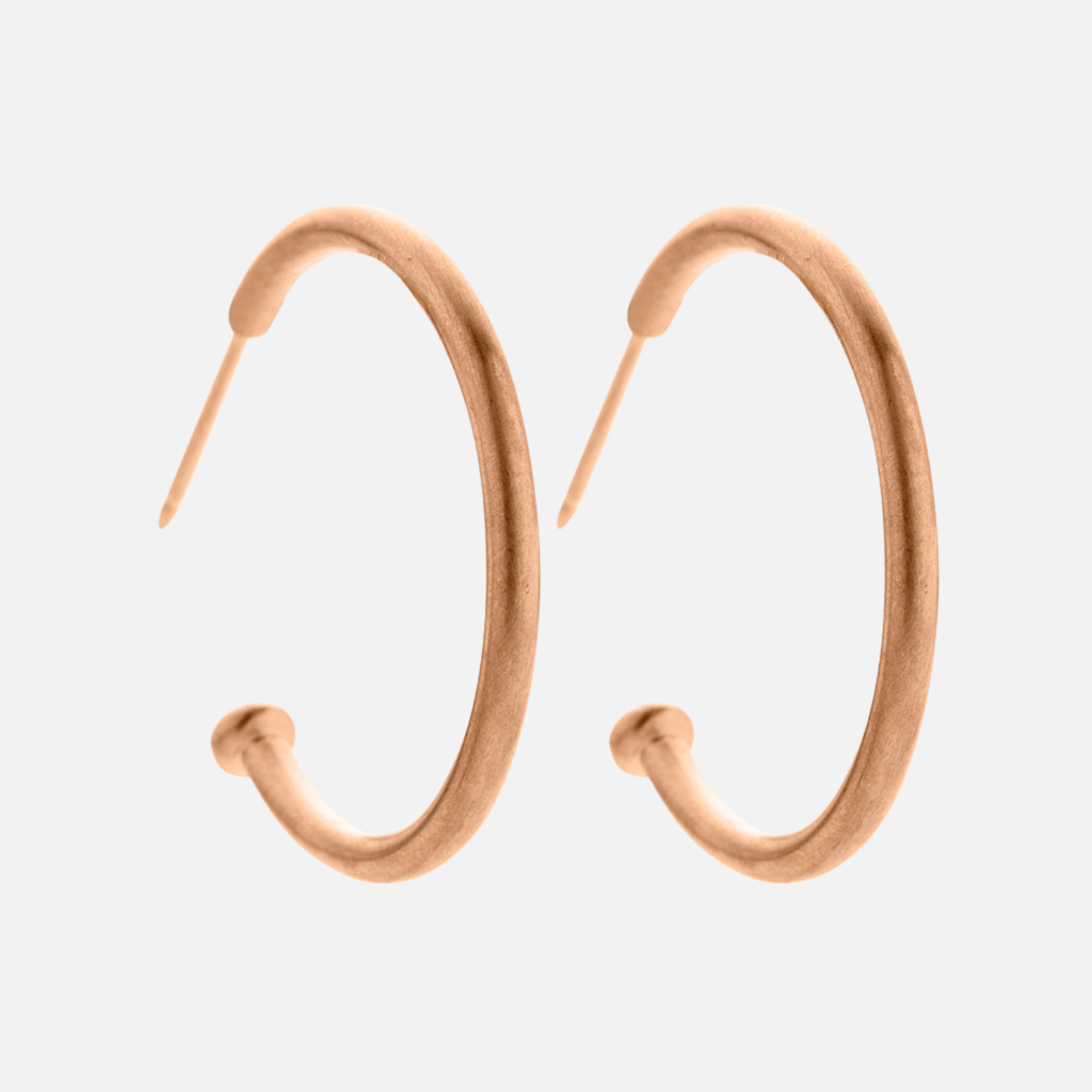 Hoopstock Large Hoops in 22K Apricot Gold