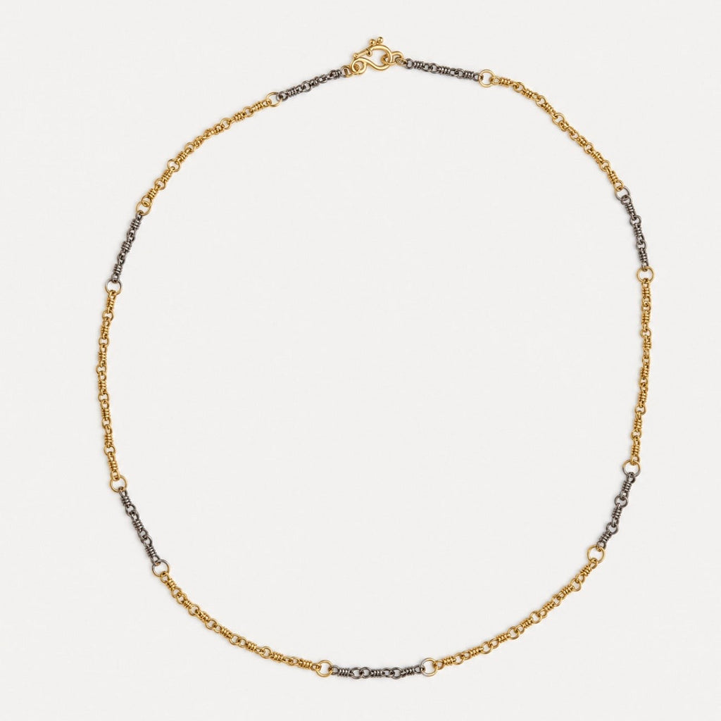 Isabella Mixed Metal Necklace in 18K Yellow and White Gold
