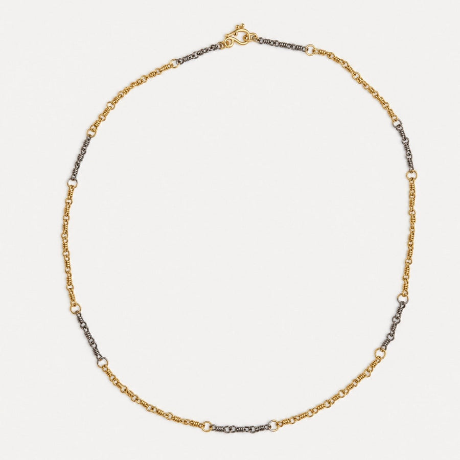 Isabella Mixed Metal Necklace in 18K Yellow and White Gold