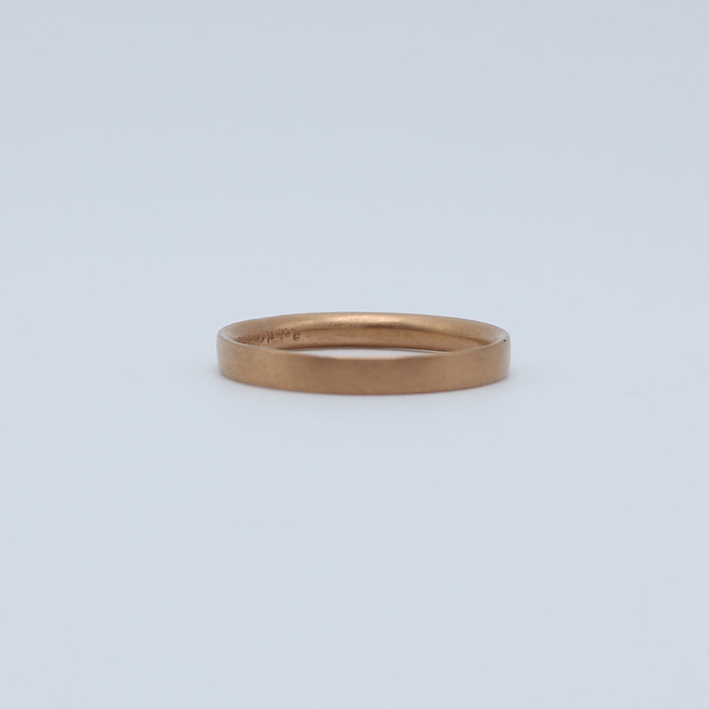 Half Moon Band in 22K Apricot Gold- 3mm Reinstein Ross Goldsmiths