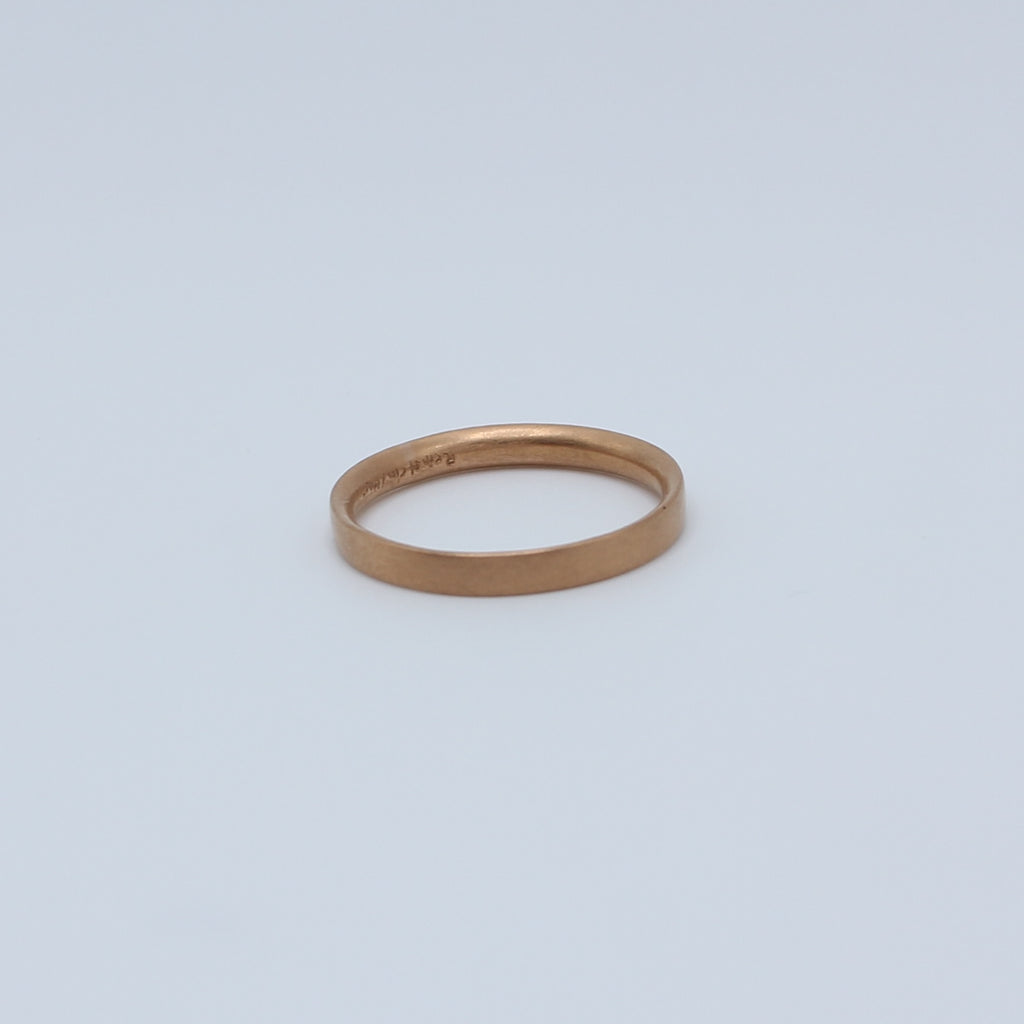 Half Moon Band in 22K Apricot Gold- 3mm Reinstein Ross Goldsmiths