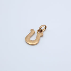 Sonoma Hammered Small Horseshoe Up Pendant in 22K Apricot Gold Reinstein Ross Goldsmiths