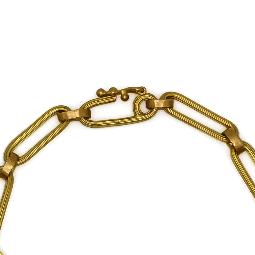 Pleated Link Bracelet in 20K Peach Gold