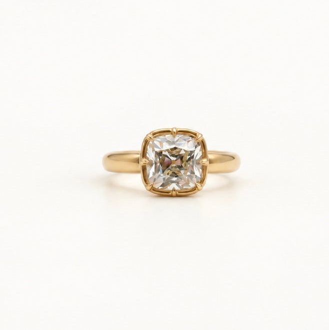 Aion Old Mine-Cut Diamond Ring in 18K Yellow Gold