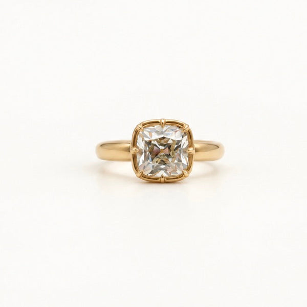 Aion Old Mine-Cut Diamond Ring in 18K Yellow Gold