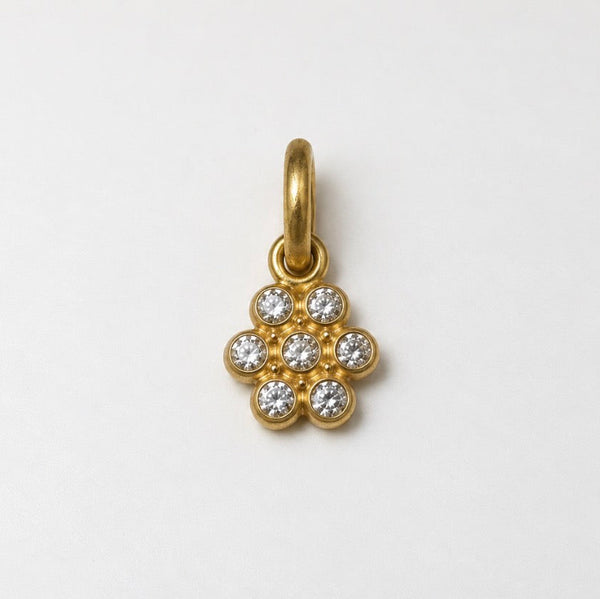 Snowdrop Large Diamond Pendant in 20K Peach Gold