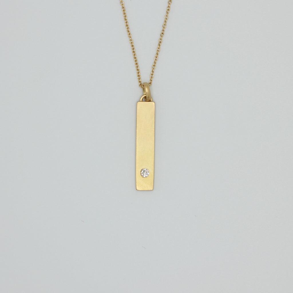Sonoma "Yamuna" Diamond Pendant Necklace in 20K Peach Gold Reinstein Ross Goldsmiths