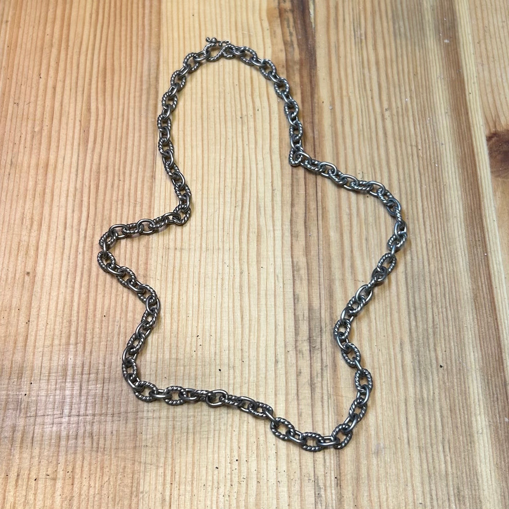 Ashley Alternating Twist Chain Necklace in 18K Alpine Gold Reinstein Ross Goldsmiths