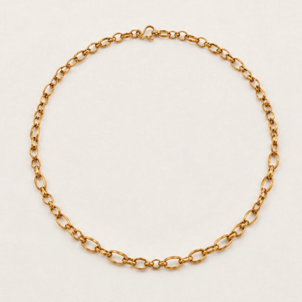 Sonoma Mixed Link Trio Chain Necklace in 20K Peach Gold