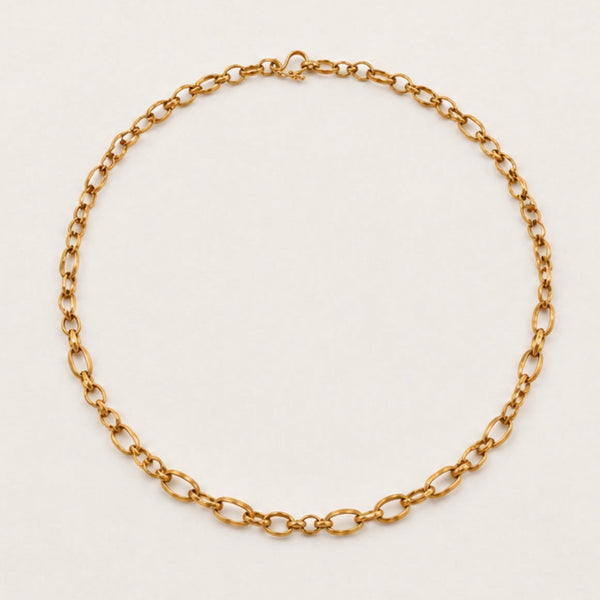 Sonoma Mixed Link Trio Chain Necklace in 20K Peach Gold