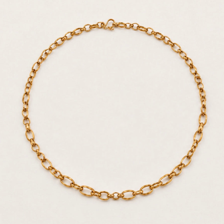 Sonoma Mixed Link Trio Chain Necklace in 20K Peach Gold