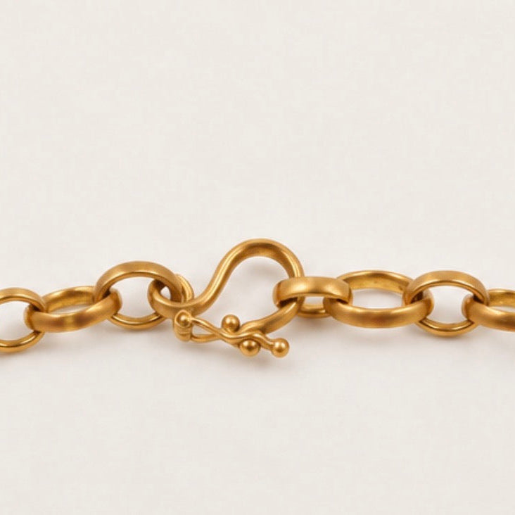 Sonoma Mixed Link Trio Chain Necklace in 20K Peach Gold
