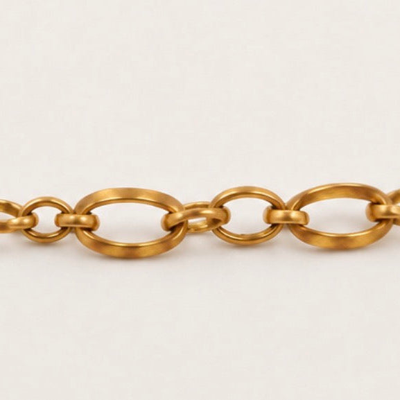 Sonoma Mixed Link Trio Chain Necklace in 20K Peach Gold