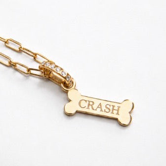 Sonoma Dog Bone Diamond Pendant in 20K Peach Gold.