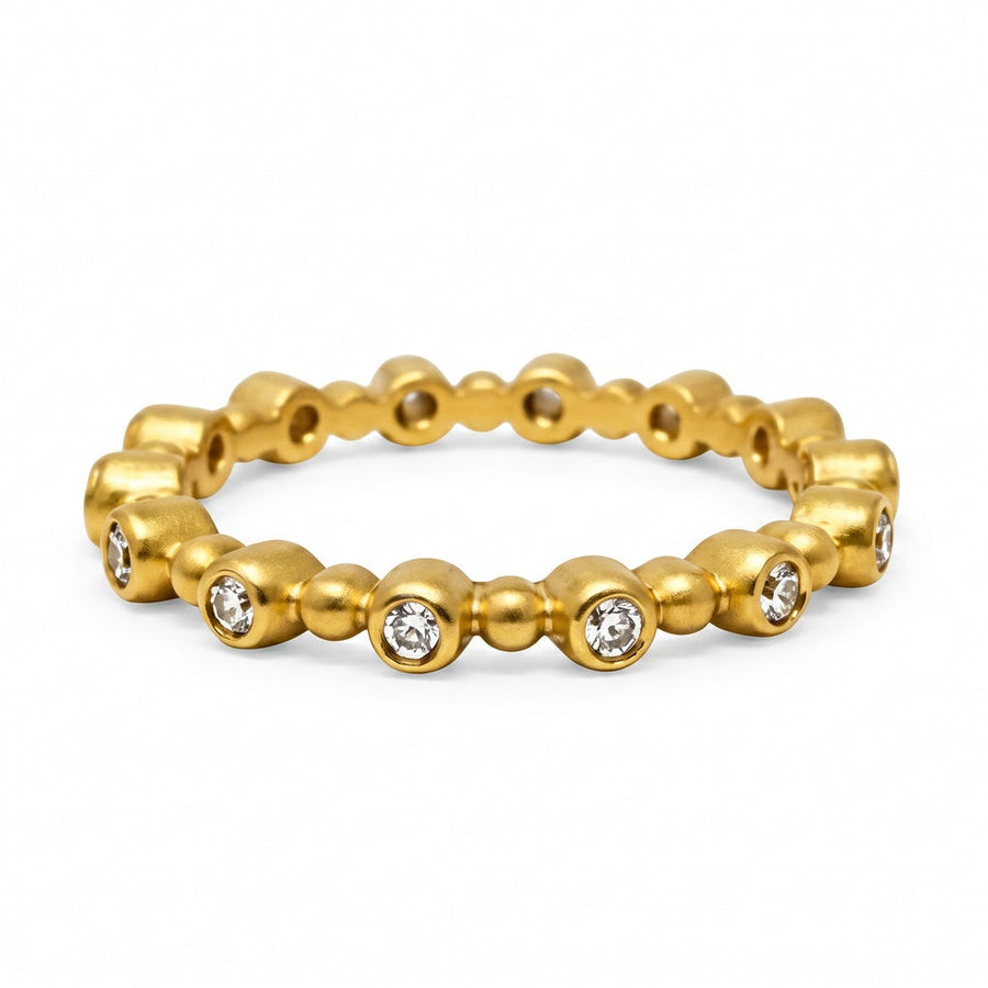 Garland Bubble Diamond Band in 20K Peach Gold