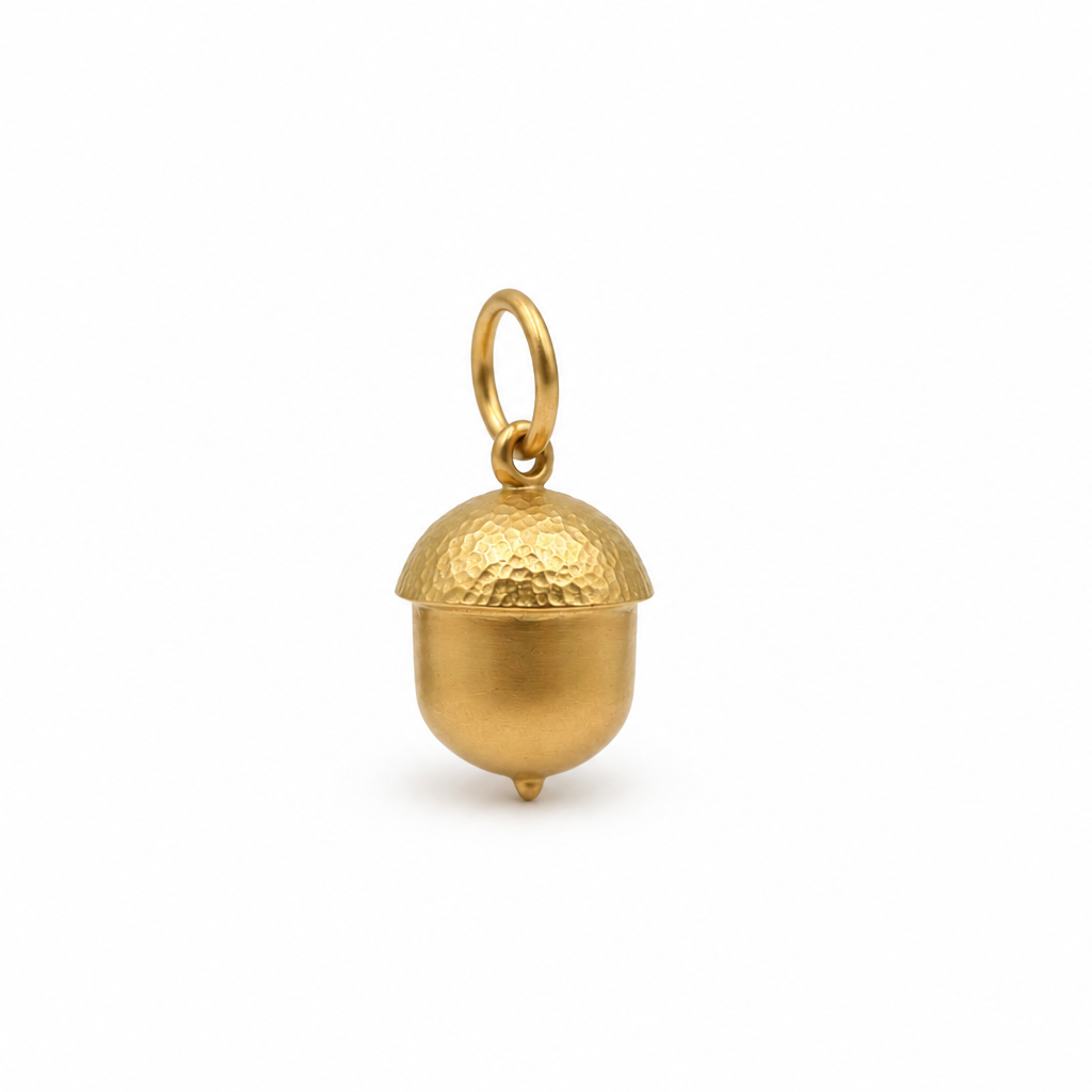 Sonoma Acorn XXL Hammered Pendant in 20K Peach Gold