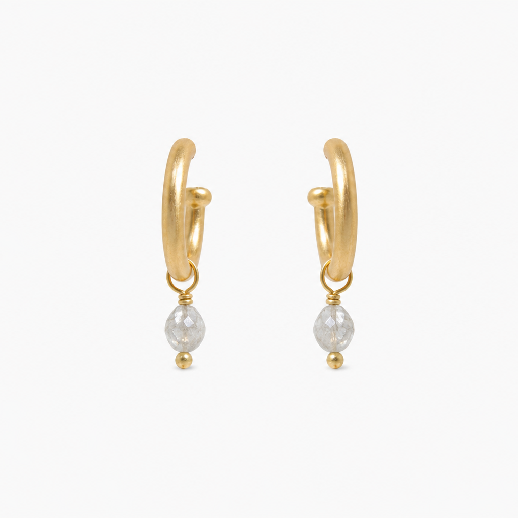 Precious Single Stone Oval Grey Diamond Drops