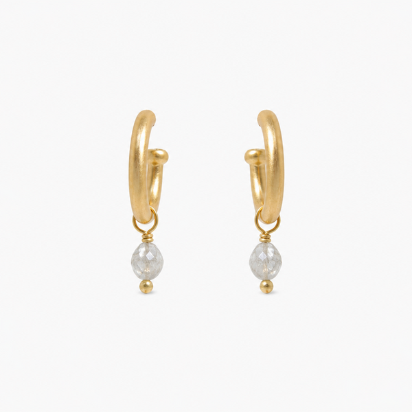 Precious Single Stone Oval Grey Diamond Drops