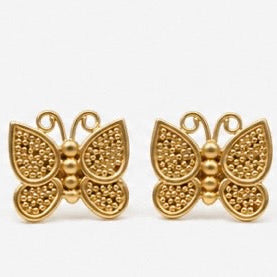 Entomo Small Butterfly Stud Earring in 22K Yellow Gold