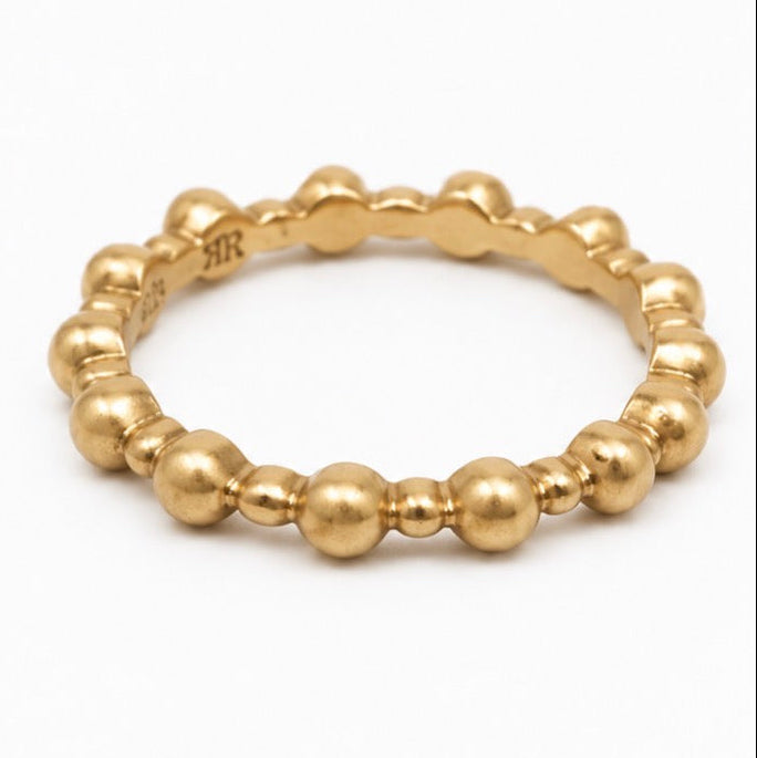 Garland Bubble Band in 20K Peach Gold