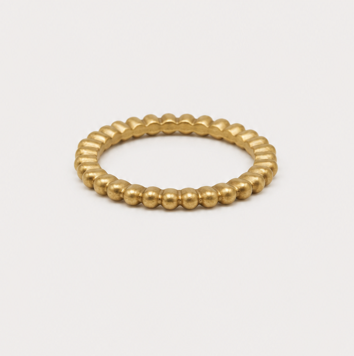 Granule Dot Band in 20K Peach Gold