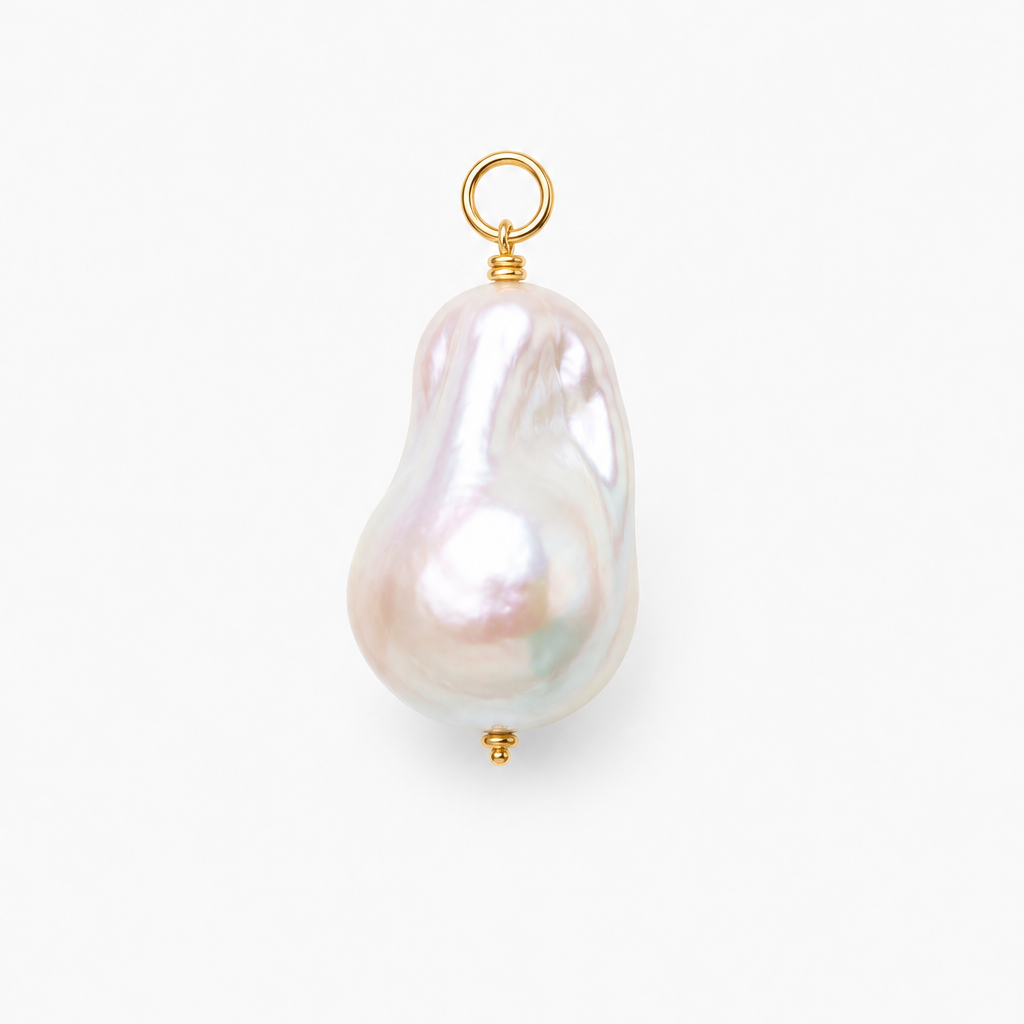 Tania Baroque Freshwater Pearl Pendant in 20K Peach Gold