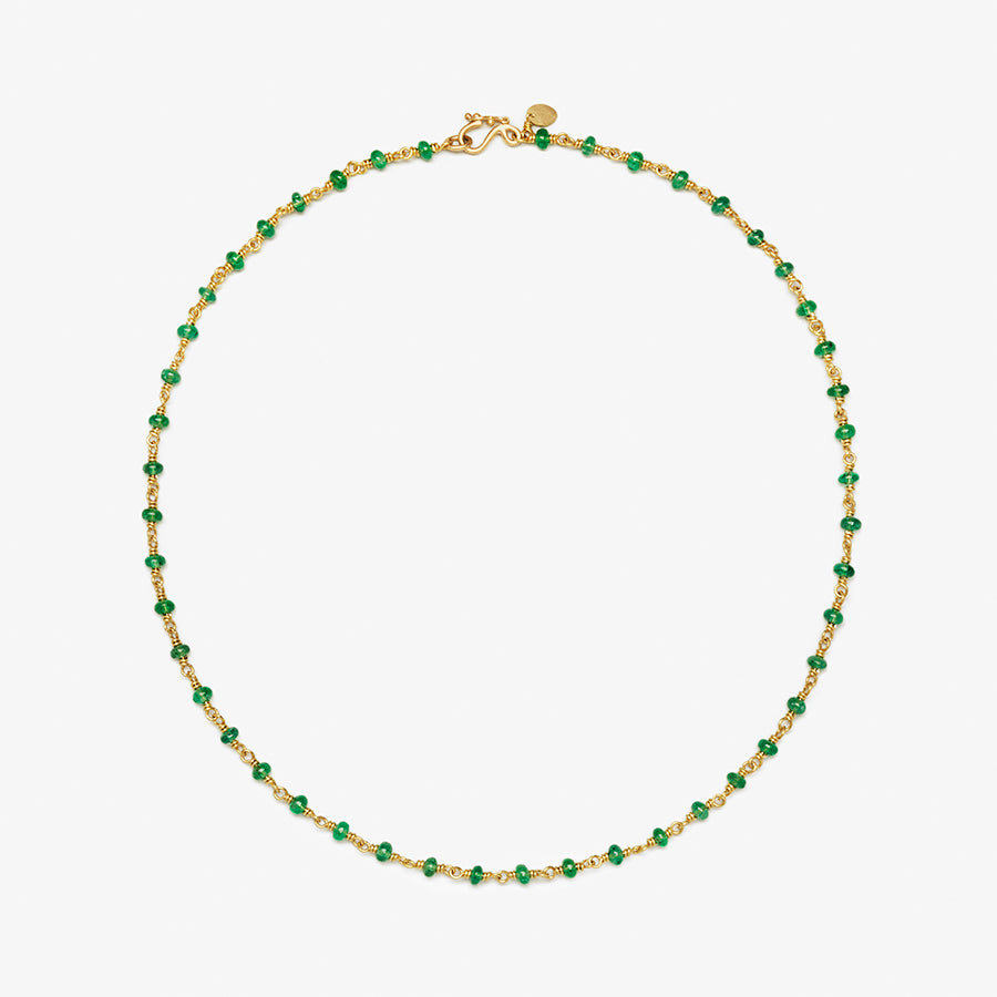 Isabella "Classic" Emerald Necklace in 22K Apricot Gold- 18" Reinstein Ross Goldsmiths
