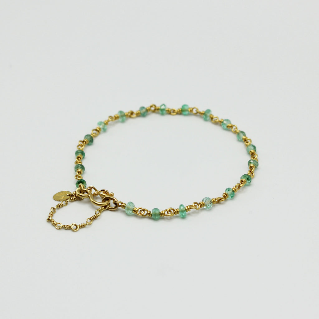 Isabella Treasure Chest Emerald Bracelet in 22K Nectar Gold Reinstein Ross Goldsmiths