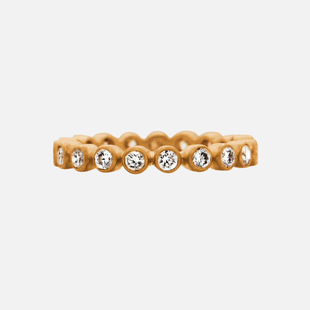 Meadow Diamond Small Band in 22K Apricot Gold Reinstein Ross Goldsmiths