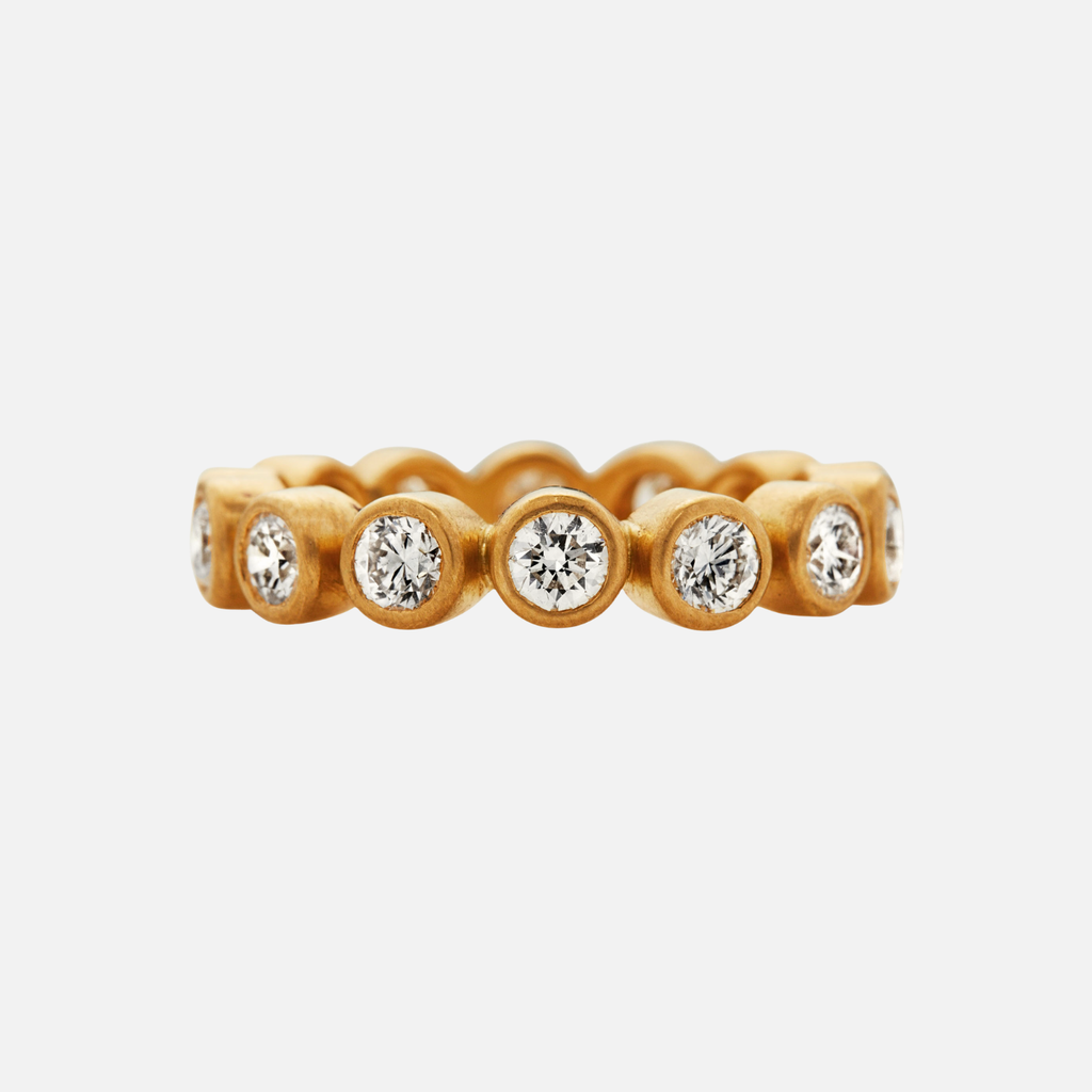 Meadow Diamond Band in 20K Peach Gold Reinstein Ross Goldsmiths