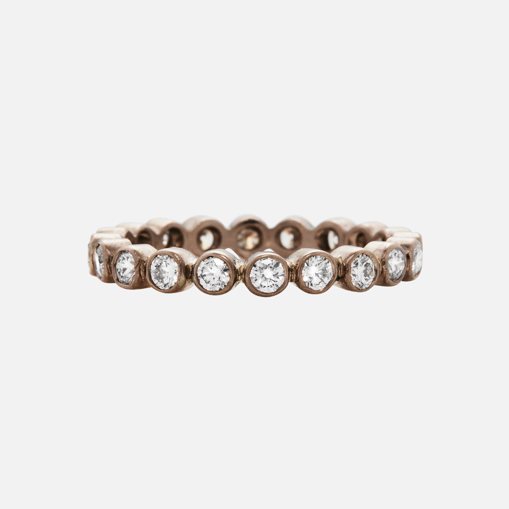 Meadow Diamond Small Band in 18K Alpine Gold