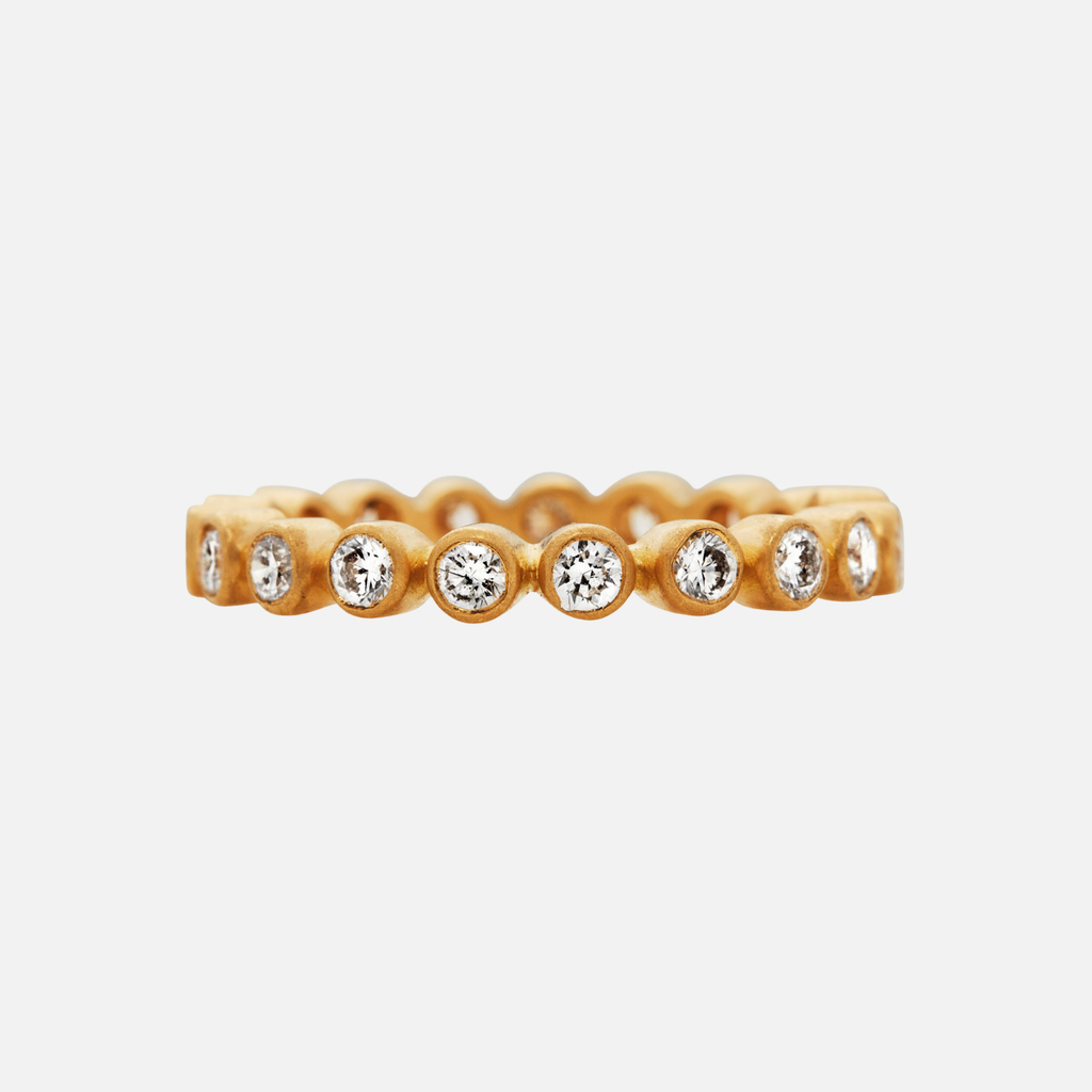 Meadow Diamond Small Band in 20K Peach Gold